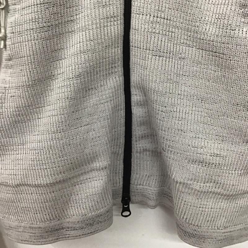 アディダス adidas パーカー 長袖 cf0636 PRIMEKNITHOODIE ジップアップパーカー スポーツウェア ロゴ、文字 灰 / グレー /  メンズ USED 古着 中古 10141219