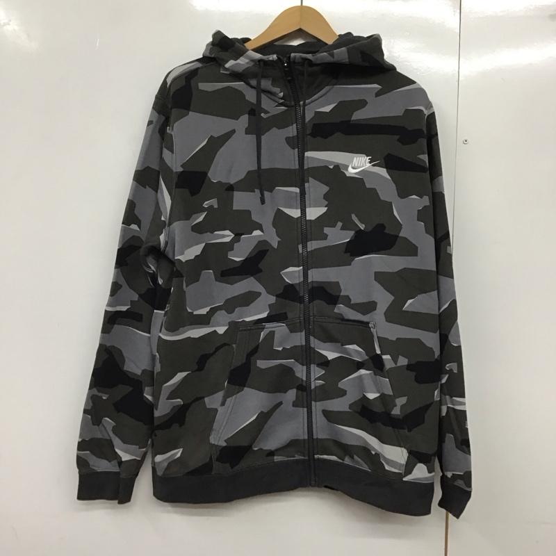 ナイキ NIKE パーカー 長袖 aq0597-065 フルジップフーディ ジップアップパーカー XXL カモフラージュ柄・迷彩 マルチカラー / マルチカラー /  メンズ USED 古着 中古 10144535