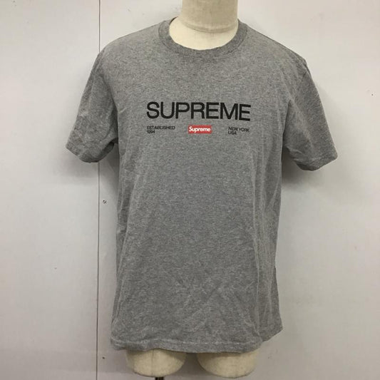 シュプリーム Supreme Tシャツ 半袖 21AW Est.1994Teeロゴプリント 半袖カットソー プリントTシャツ M ロゴ、文字 灰 / グレー /  メンズ USED 古着 中古 10120388