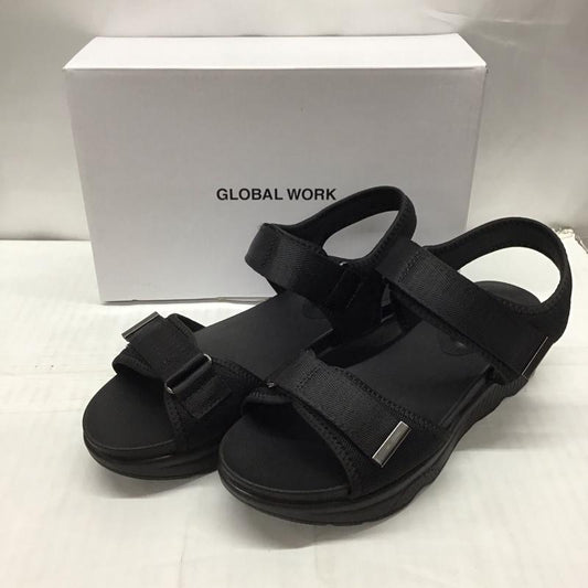グローバルワーク GLOBAL WORK サンダル サンダル GW820104LG らくっションスニーカーサンダル 箱有 M 無地 黒 / ブラック /  レディース USED 古着 中古 10116255