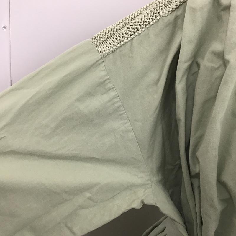 マルシャルテル MARECHAL TERRE ワンピース ロングスカート 長袖ロングワンピース フレアスカート スタンドカラー ワンピース 2 無地 カーキ / カーキ /  レディース USED 古着 中古 10105951
