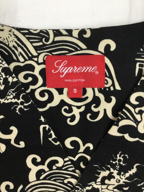 シュプリーム Supreme シャツ、ブラウス 長袖 15SS imperial shirt S 総柄 黒 / ブラック / X ベージュ / ベージュ /  メンズ USED 古着 中古 10123086