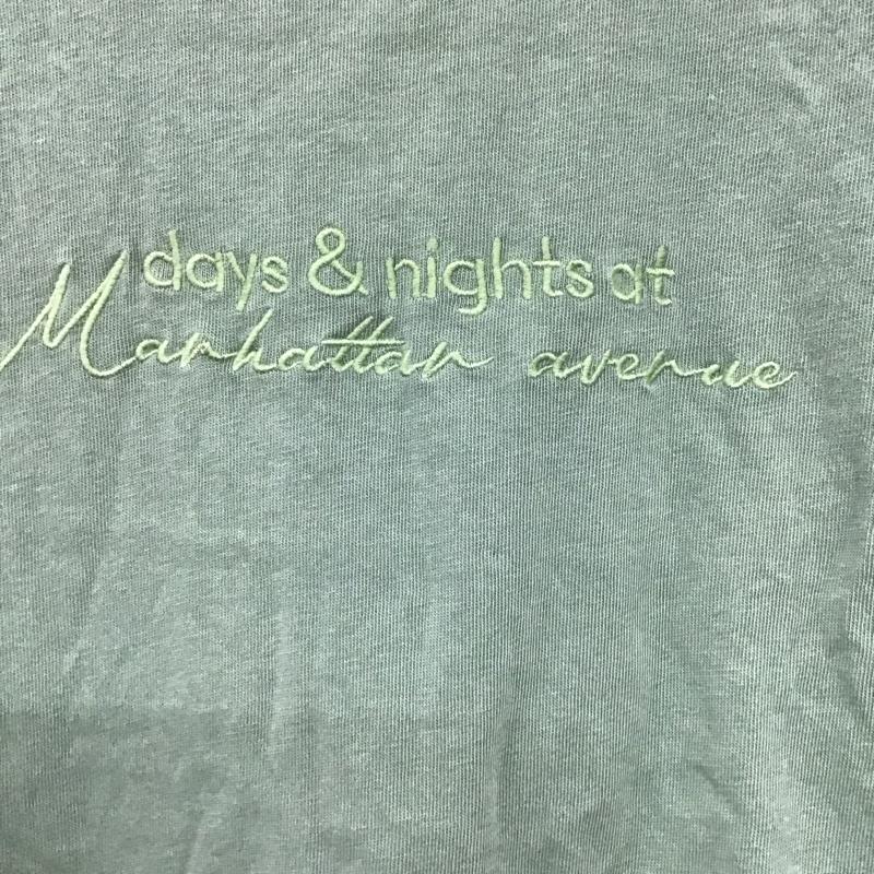 ザラ ZARA Tシャツ 半袖 半袖カットソー プリントTシャツ クルーネックカットソー L ロゴ、文字 緑 / グリーン /  レディース USED 古着 中古 10135439