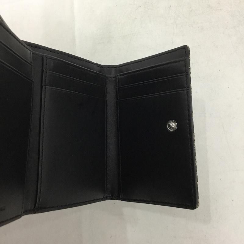 マークジェイコブス MARCJACOBS 財布 コンパクト財布 2F3SMP041S08 261 三つ折り モノグラム ジャカード 総柄 黒 / ブラック /  レディース USED 古着 中古 10147433