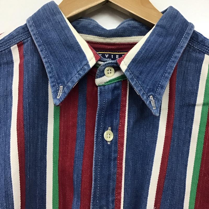 古着 USED シャツ、ブラウス 長袖 長袖シャツ ストライプシャツ カラーシャツ ボタンダウンシャツ L ストライプ マルチカラー / マルチカラー /  メンズ USED 古着 中古 10145627