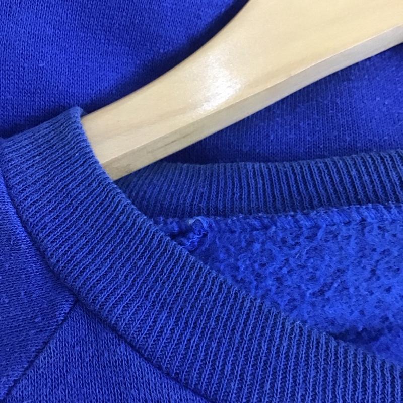 古着 USED トレーナー 長袖 長袖トレーナー スウェット クルーネック プルオーバー 古着 無地 青 / ブルー /  メンズ USED 古着 中古 10139662