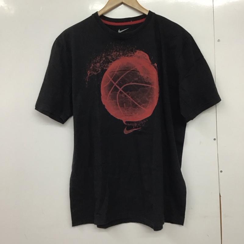 ナイキ NIKE Tシャツ 半袖 半袖カットソー プリントTシャツ クルーネックカットソー XL プリント 黒 / ブラック /  メンズ USED 古着 中古 10145527