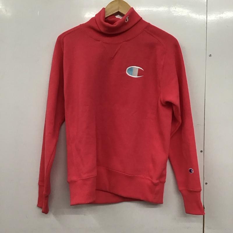 チャンピオン Champion トレーナー 長袖 CW-YG003 テックウィーブ テリー タートルネックスウェットシャツ 23FW GOLF L ワンポイント 桃 / ピンク /  レディース USED 古着 中古 10146399