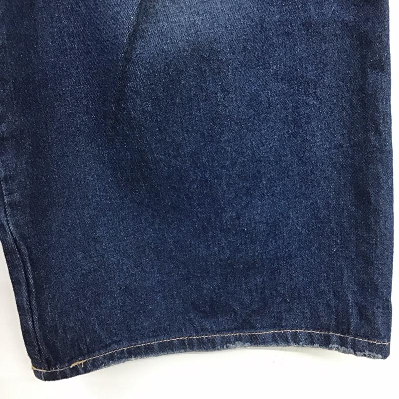 エヴリス EVRIS パンツ ワークパンツ、ペインターパンツ 371767900401-01 ダメージデニムワイドパンツ S 無地 インディゴ / インディゴ /  レディース USED 古着 中古 10116411
