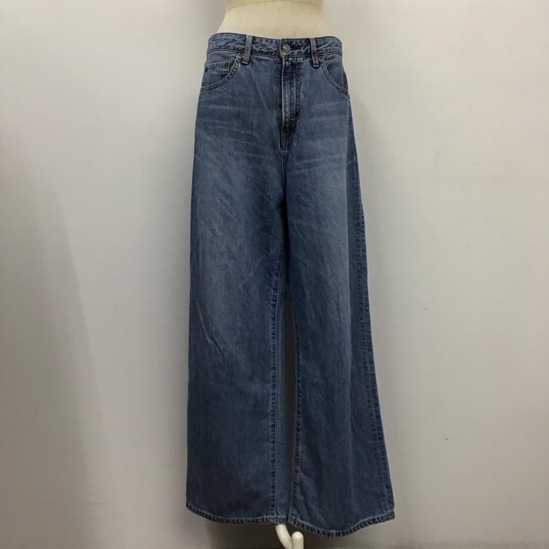 アングリッド Ungrid パンツ デニム、ジーンズ 112242419701-03 ハイウエストオーガニックコットンルーズデニム 26インチ 無地 青 / ブルー /  レディース USED 古着 中古 10118713