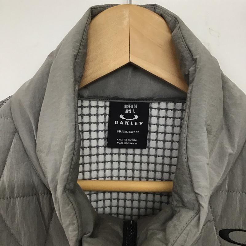 オークリー OAKLEY ジャケット、上着 ジャンパー、ブルゾン ジップアップジャケット アウター スポーツウェア L ロゴ、文字 灰 / グレー /  メンズ USED 古着 中古 10139642