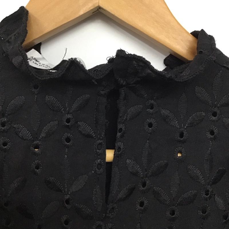 ザラ ZARA ニット、セーター 長袖 長袖ニットカットソー プルオーバー セーター M 無地 黒 / ブラック /  レディース USED 古着 中古 10145413