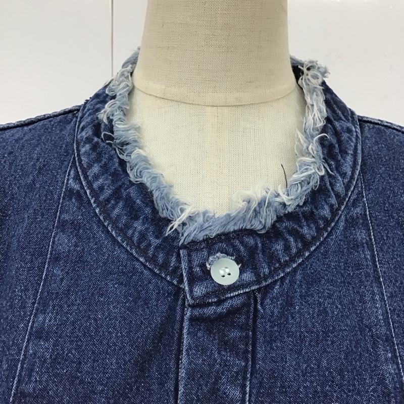 マウジー MOUSSY ワンピース ロングスカート 0109sa11-0300 フリンジデニムワンピース シャツワンピース FREE 無地 インディゴ / インディゴ /  レディース USED 古着 中古 10115743
