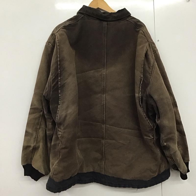 カーハート Carhartt ジャケット、上着 ジャンパー、ブルゾン XXL ロゴ、文字 茶 / ブラウン /  メンズ USED 古着 中古 10140990