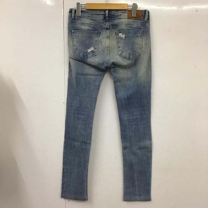 ザラ ZARA パンツ デニム、ジーンズ 4433 004 400 ストレッチ ダメージ加工 青 / ブルー /  レディース USED 古着 中古 10117734