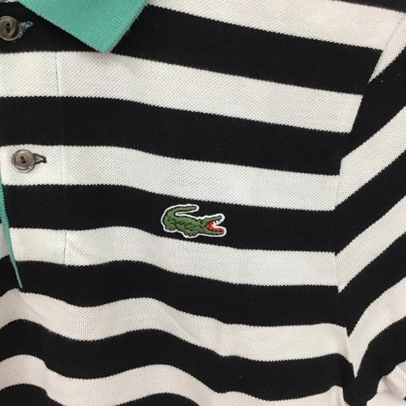 ラコステ LACOSTE ポロシャツ 半袖 半袖ポロシャツ カラーシャツ 半袖カットソー 4 ロゴ、文字 白 / ホワイト / X 黒 / ブラック /  メンズ USED 古着 中古 10150622