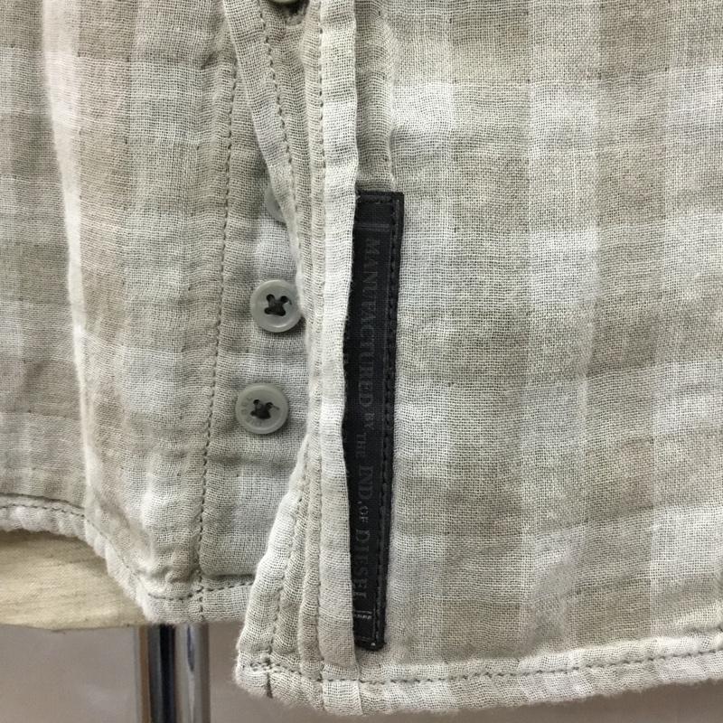 ディーゼル DIESEL シャツ、ブラウス 長袖 長袖シャツ カラーシャツ 長袖カットソー チェックシャツ S チェック 灰 / グレー /  メンズ USED 古着 中古 10117685