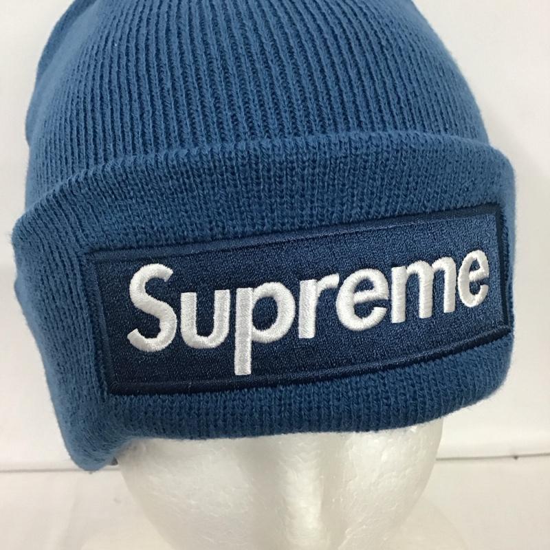 シュプリーム Supreme 帽子 ニット帽 NEW ERA BOX LOGO BEANIE タグ付き ロゴ、文字 青 / ブルー /  メンズ USED 古着 中古 10115067