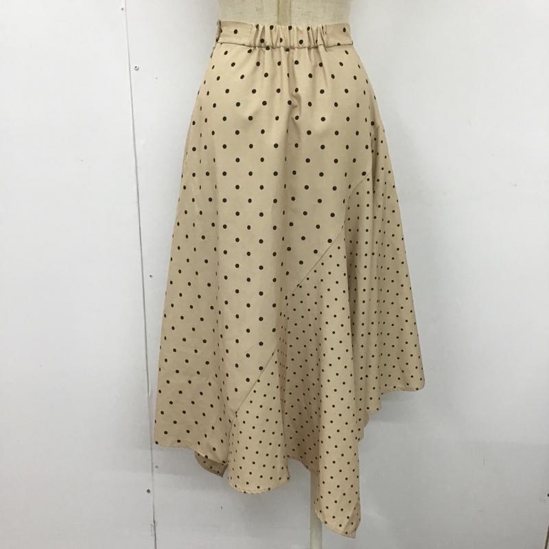 リエンダ rienda スカート ロングスカート 110BA631-0900 MIXPatternJ/Wフレアスカート S ドット ベージュ / ベージュ /  レディース USED 古着 中古 10106201