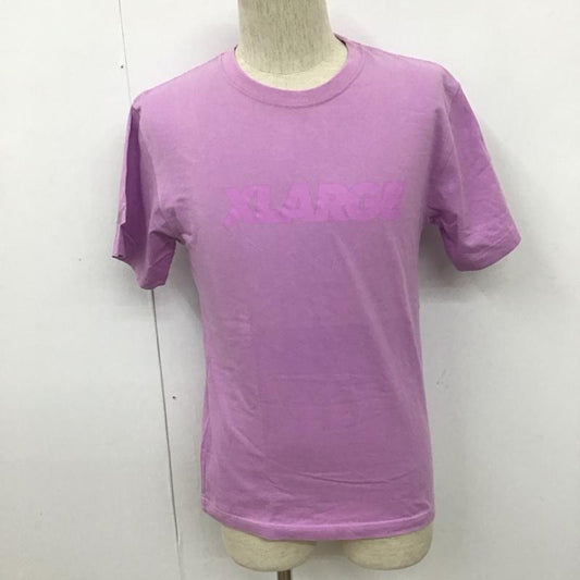 エクストララージ XLARGE Tシャツ 半袖 半袖カットソー プリントTシャツ クルーネックカットソー S ロゴ、文字 桃 / ピンク /  メンズ USED 古着 中古 10106718