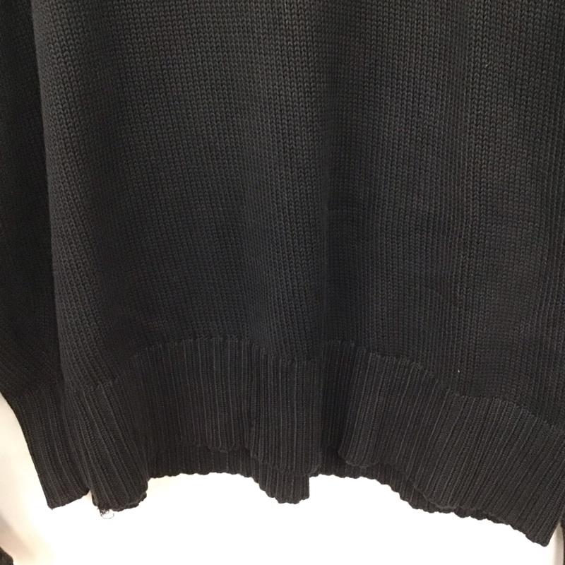 ポロバイラルフローレン Polo by RALPH LAUREN ニット、セーター 長袖 長袖ニットカットソー クルーネック セーター M ロゴ、文字 黒 / ブラック /  メンズ USED 古着 中古 10140847