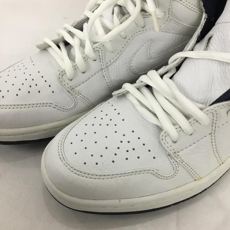 ナイキ NIKE スニーカー スニーカー 136060 111 AIR JORDAN 1 2001ADDITION 26cm 箱有 26.0cm ロゴ、文字 白 / ホワイト / X 紺 / ネイビー /  メンズ USED 古着 中古 10131692