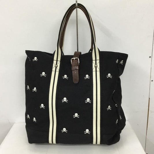 ラルフローレン ラグビー RALPH LAUREN RUGBY トートバッグ トートバッグ スカル ドクロ 刺繍 総柄 黒 / ブラック /  メンズ USED 古着 中古 10128848