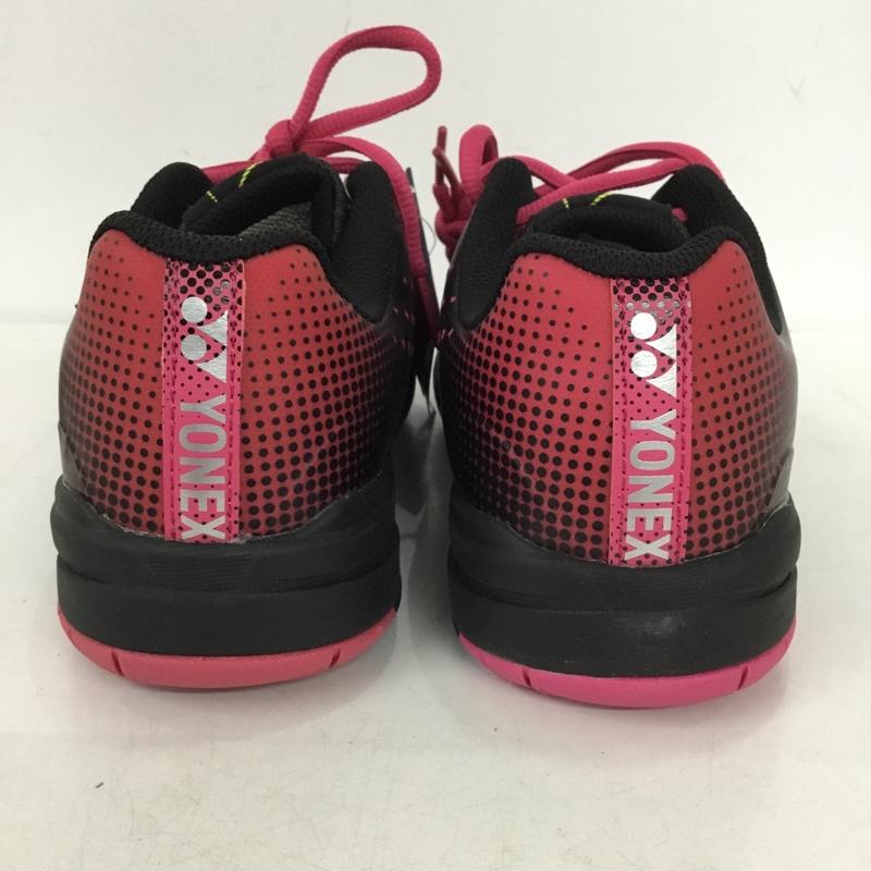 ヨネックス YONEX スニーカー スニーカー SHTAD2WG パワークッション エアラスダッシュ2 ワイドGC テニスシューズ 23cm 23.0cm ロゴ、文字 黒 / ブラック / X 桃 / ピンク /  レディース USED 古着 中古 10149912