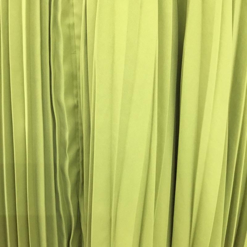 オズモーシス OSMOSIS スカート ロングスカート 593006-803S アシンメトリープリーツスカート ONE SIZE 無地 薄緑 / ライトグリーン /  レディース USED 古着 中古 10144655