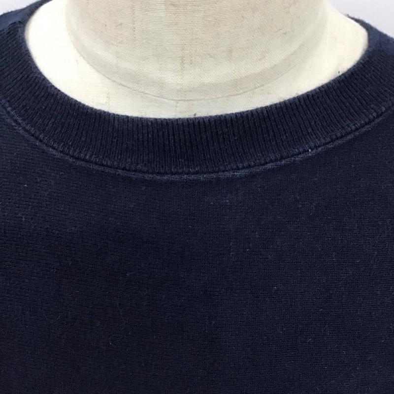 チャンピオン Champion トレーナー 長袖 REVERSE WEAVE スウェット 裏起毛 M ロゴ、文字 紺 / ネイビー /  メンズ USED 古着 中古 10122951