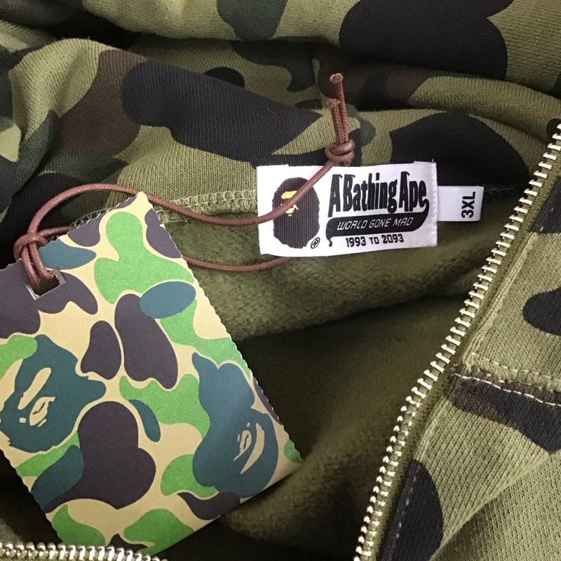アベイシングエイプ A BATHING APE パーカー 長袖 001PPD801011X ハーフジップ カモ シャーク 3XL 裏起毛 総柄 カーキ / カーキ / X 黒 / ブラック / X ダークブラウン / ダークブラウン /  メンズ USED 古着 中古 10107419