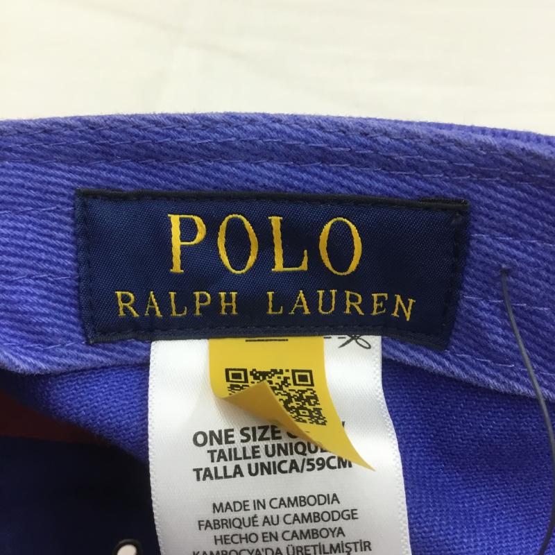 ポロラルフローレン POLO RALPH LAUREN 帽子 キャップ ロゴ コットン チノ ボール キャップ タグ付 ロゴ、文字 青 / ブルー /  メンズ USED 古着 中古 10108206