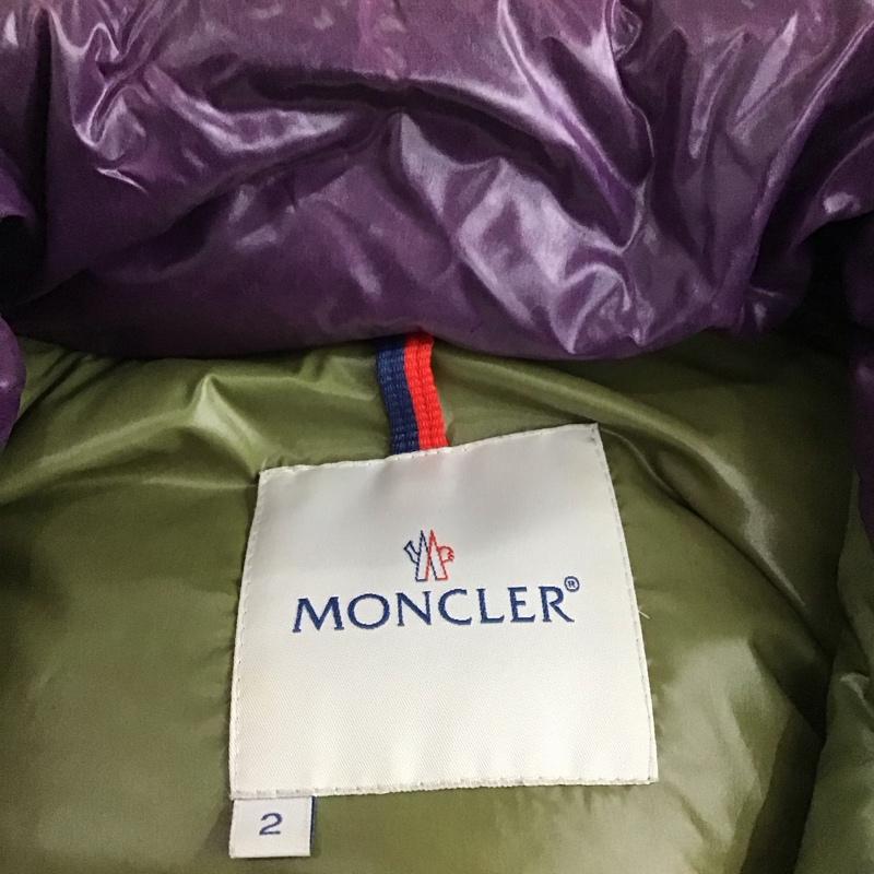 モンクレール MONCLER ジャケット、上着 ジャケット、ブレザー ジップアップジャケット ジャンパー ダウンジャケット カジュアルジャケット 2 ロゴ、文字 紫 / パープル /  メンズ USED 古着 中古 10122130