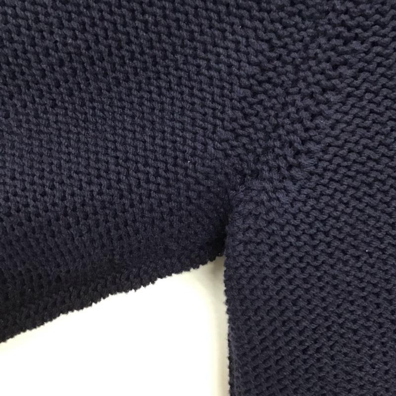 ポロバイラルフローレン Polo by RALPH LAUREN ニット、セーター 長袖 長袖ニットパーカー プルオーバーニット L 無地 紺 / ネイビー /  メンズ USED 古着 中古 10139012