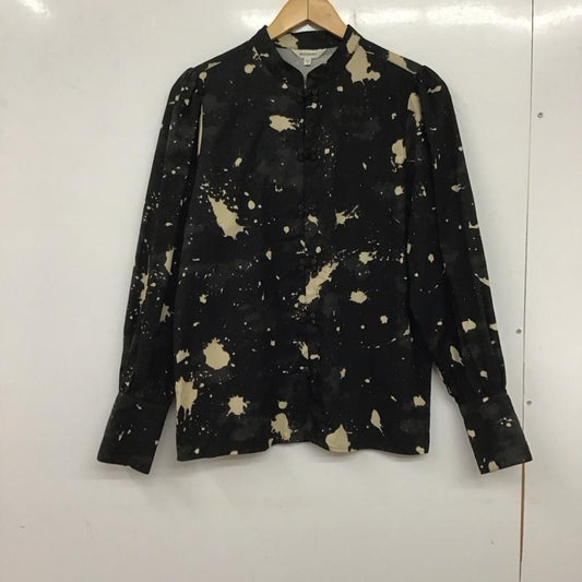 マウジー MOUSSY シャツ、ブラウス 長袖 010ESB30-0410 BLEACH PRINTED SHIRT チャイナシャツ FREE  黒 / ブラック /  レディース USED 古着 中古 10137777