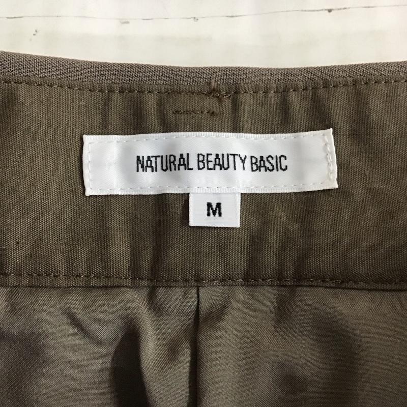 ナチュラルビューティーベーシック NATURAL BEAUTY BASIC パンツ スラックス 017-0230518 センタープレス ベルト付き タグ付き M 無地 灰 / グレー /  レディース USED 古着 中古 10115868