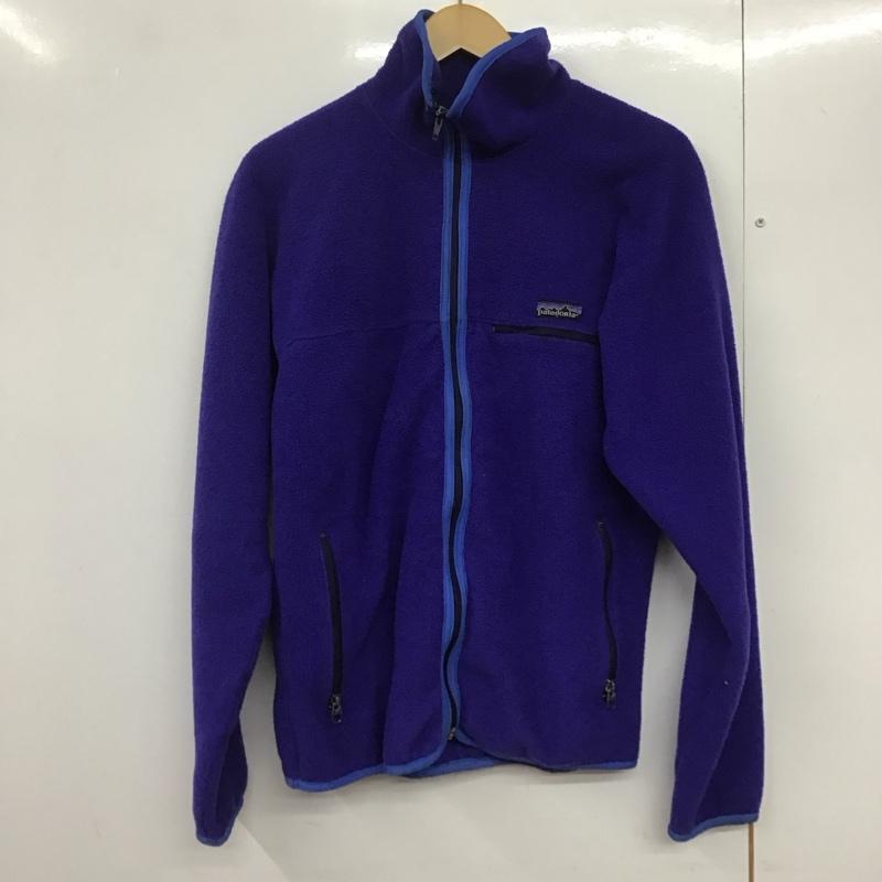 パタゴニア patagonia ジャケット、上着 ジャンパー、ブルゾン ジップアップフリースジャケット アウター 長袖ジャケット M ロゴ、文字 青 / ブルー /  メンズ USED 古着 中古 10143179
