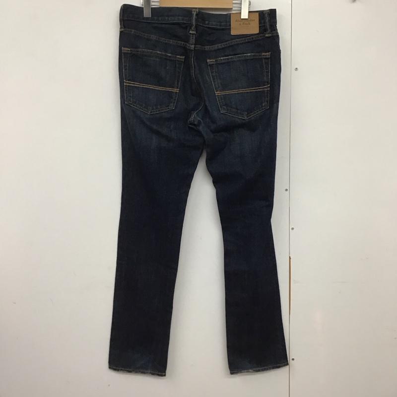 アバクロンビーアンドフィッチ ABERCROMBIE&FITCH パンツ デニム、ジーンズ デニムパンツ スリムパンツ カジュアルパンツ 33インチ 無地 インディゴ / インディゴ /  メンズ USED 古着 中古 10141823