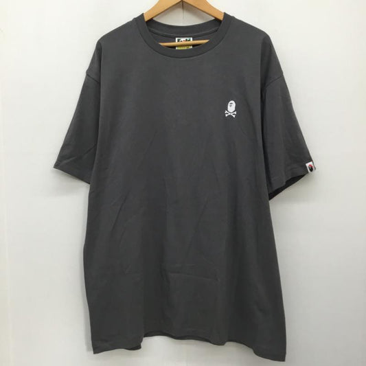 アベイシングエイプ A BATHING APE Tシャツ 半袖 XXL ロゴ、文字 チャコールグレー / チャコールグレー /  メンズ USED 古着 中古 10139623