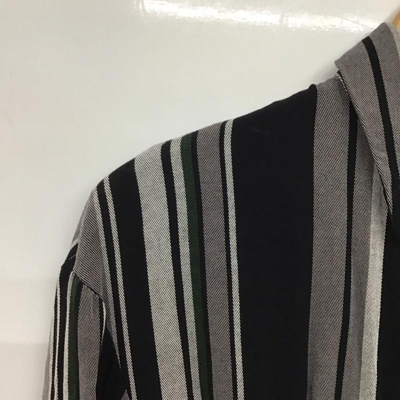 アズールバイマウジー AZUL BY MOUSSY ワンピース ロングスカート 250dsm33-438i STRIPEBLOUSINGSHIRTONEPIECE ロングワンピース S ストライプ 白 / ホワイト / X 黒 / ブラック / X 灰 / グレー /  レディース USED 古着 中古 10141290