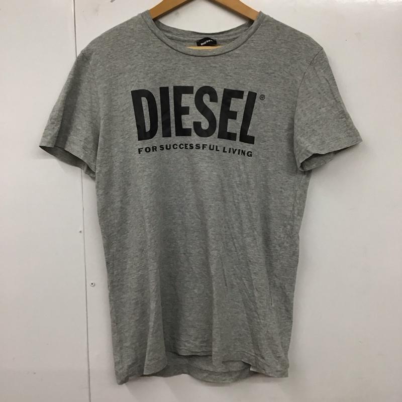 ディーゼル DIESEL Tシャツ 半袖 S ロゴ、文字 X プリント 灰 / グレー /  メンズ USED 古着 中古 10128580