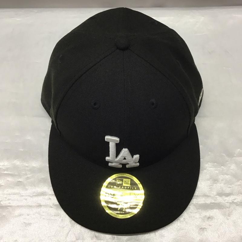 ニューエラ NEW ERA 帽子 キャップ LA 59FIFTY ロサンゼルスドジャース ロゴ、文字 黒 / ブラック /  メンズ USED 古着 中古 10121074