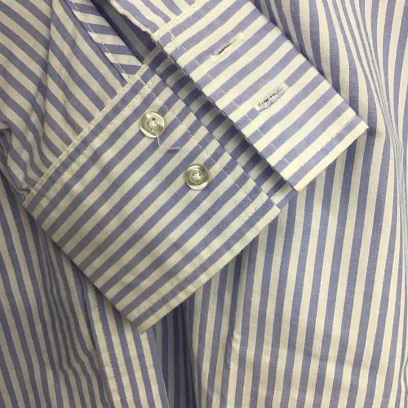 サマンサモスモスブルー Samansa Mos2 blue シャツ、ブラウス 長袖 1711594 FREE ストライプ 白 / ホワイト / X 青 / ブルー /  レディース USED 古着 中古 10144101