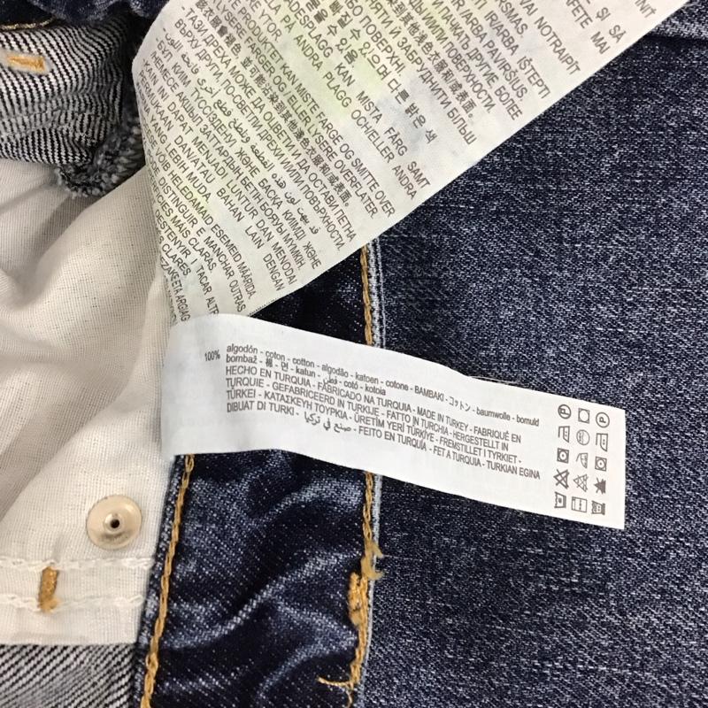 ザラ ZARA パンツ デニム、ジーンズ 6688 224 401 ハイウエスト ワイド 36 タグ付き 36 無地 青 / ブルー /  レディース USED 古着 中古 10112617
