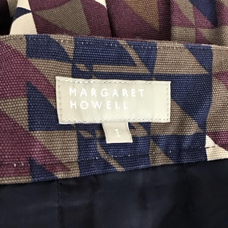マーガレットハウエル MARGARET HOWELL スカート ひざ丈スカート MHW0672 0422037 コットン 1 総柄 マルチカラー / マルチカラー /  レディース USED 古着 中古 10114921