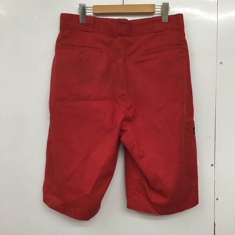 ディッキーズ Dickies パンツ ショートパンツ ショートパンツ ハーフパンツ カジュアルパンツ 32インチ ロゴ、文字 赤 / レッド /  メンズ USED 古着 中古 10146452