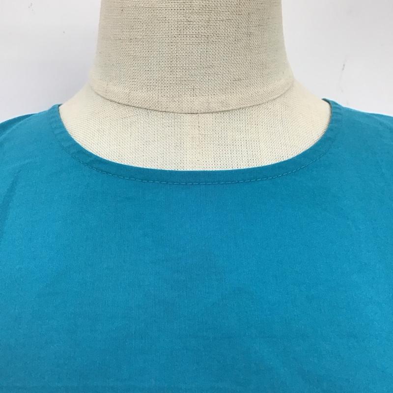 ザラ ZARA カットソー 長袖 長袖カットソー クルーネックカットソー ロングスリーブカットソー M 無地 青 / ブルー /  レディース USED 古着 中古 10116419
