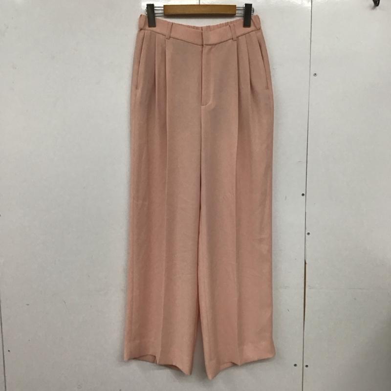 ユナイテッドアローズ UNITED ARROWS パンツ スラックス 1514-199-5332 ポリエステル 2タック ワイドパンツ 38 無地 桃 / ピンク /  レディース USED 古着 中古 10147041