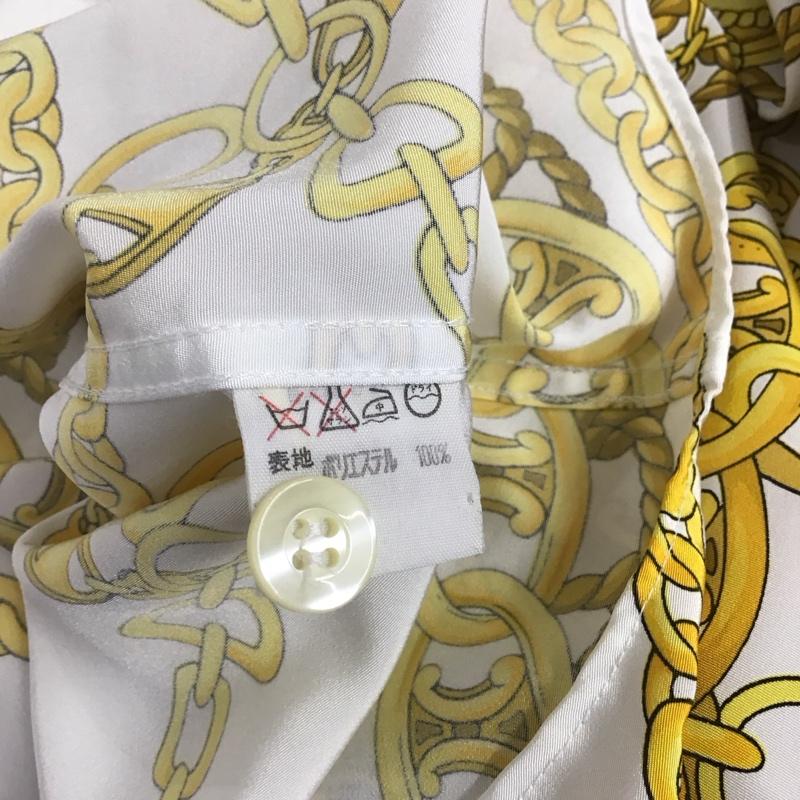 ジュンメン JUNMEN シャツ、ブラウス 長袖 長袖シャツ 総柄シャツ カラーシャツ 80s 90s プリント 白 / ホワイト /  メンズ USED 古着 中古 10130806