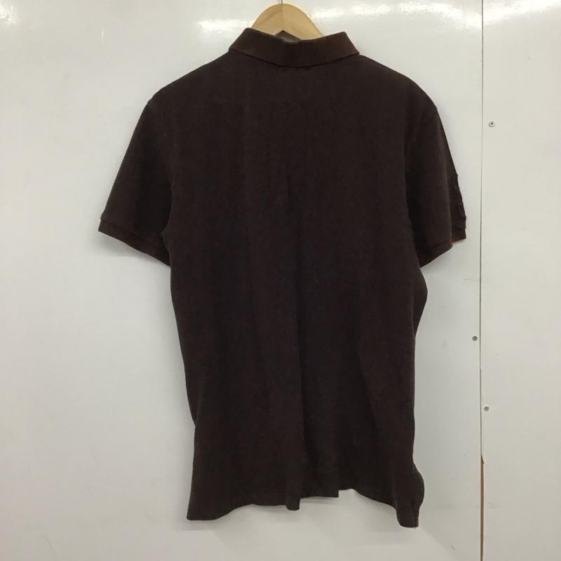 ポロバイラルフローレン Polo by RALPH LAUREN ポロシャツ 半袖 半袖ポロシャツ カラーシャツ 半袖カットソー XL ロゴ、文字 茶 / ブラウン /  メンズ USED 古着 中古 10148074
